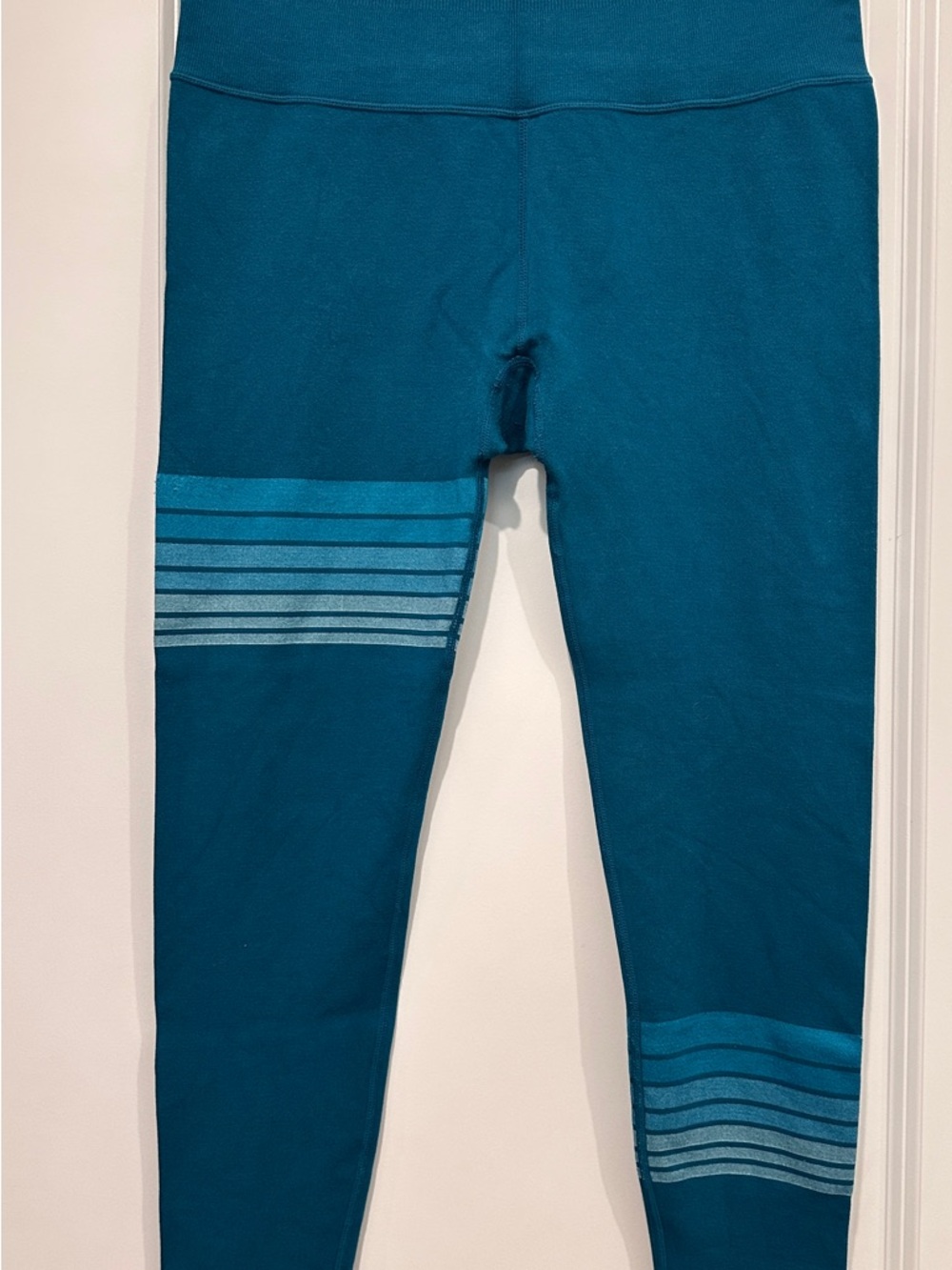 Joy Lab Teal Striped High-Rise Leggings